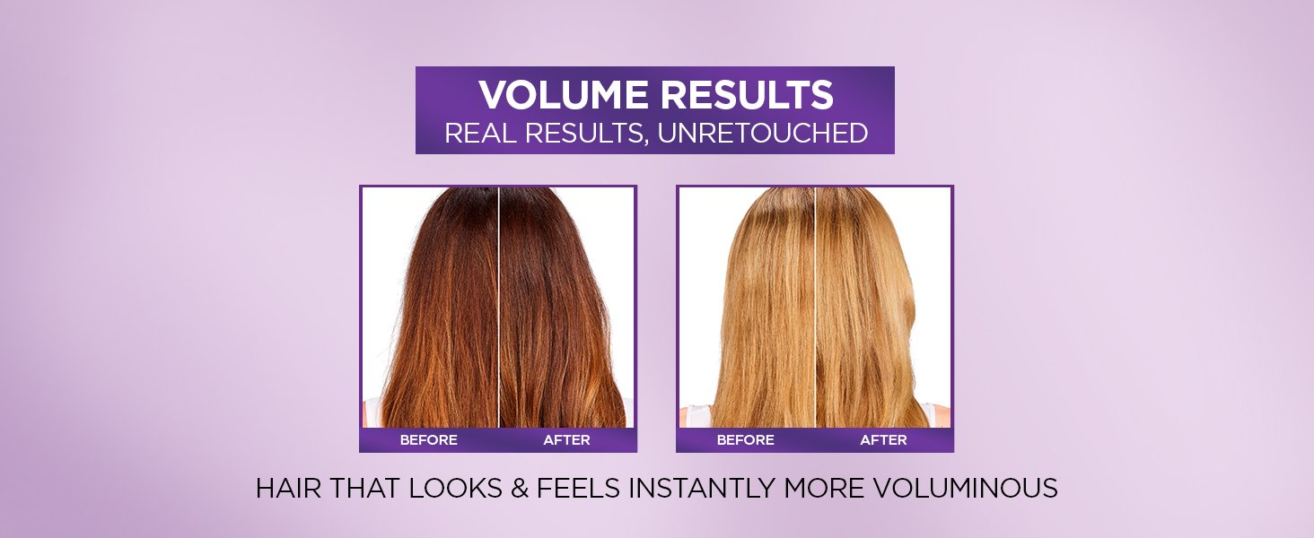 L'Oréal Paris EverPure Sulfate-Free Volume Shampoo and Conditioner, Education Module Content Before and After